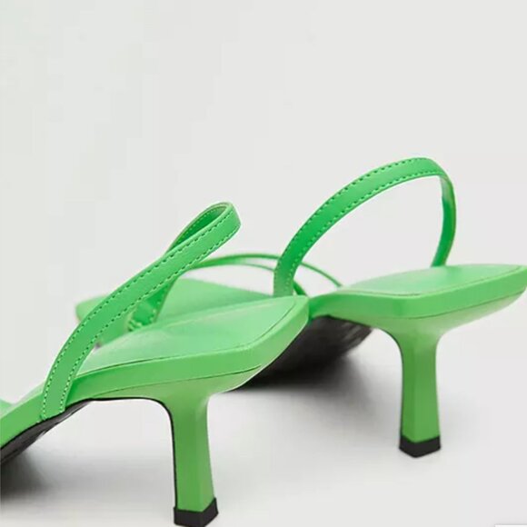 Green Triangle Sandals by Mango - Picture 2 of 5
